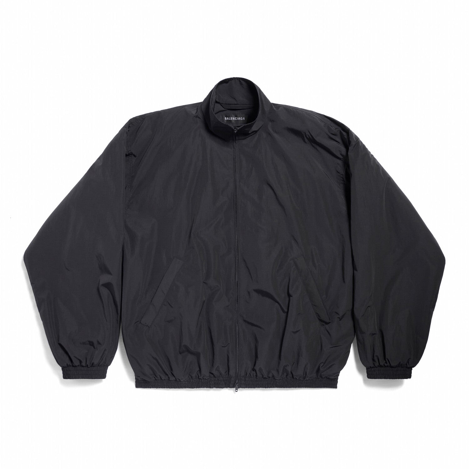 Balenciaga Men's And Women's Spring And Autumn Models Flame Letters Printing Solid Color High Collar Zipper Long Sleeve Jacket #98574