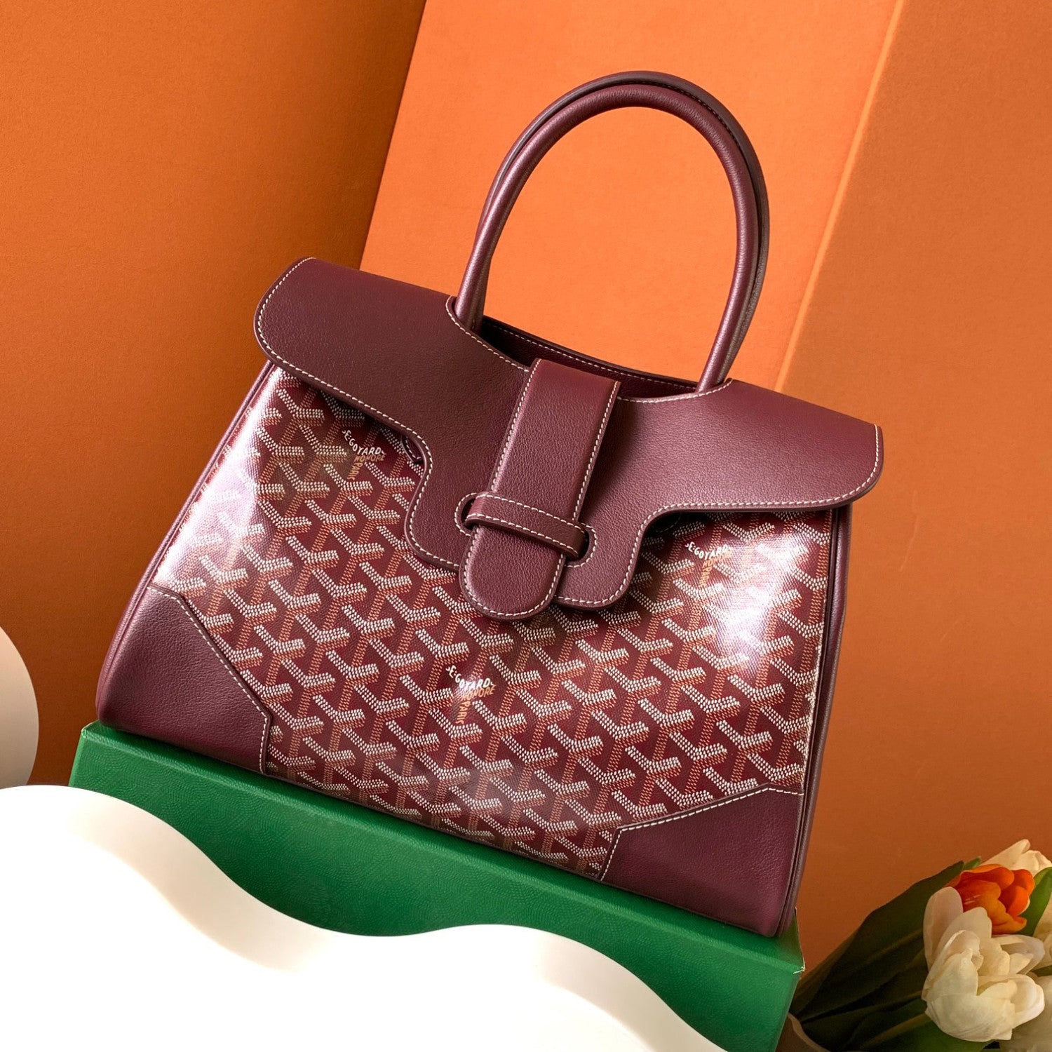 GOYARD Men's And Women's Fashion Classic Color Blocked Print Leather Tote Handbag Bag Bags SAIGOCMMLTY-01CL03P #78819