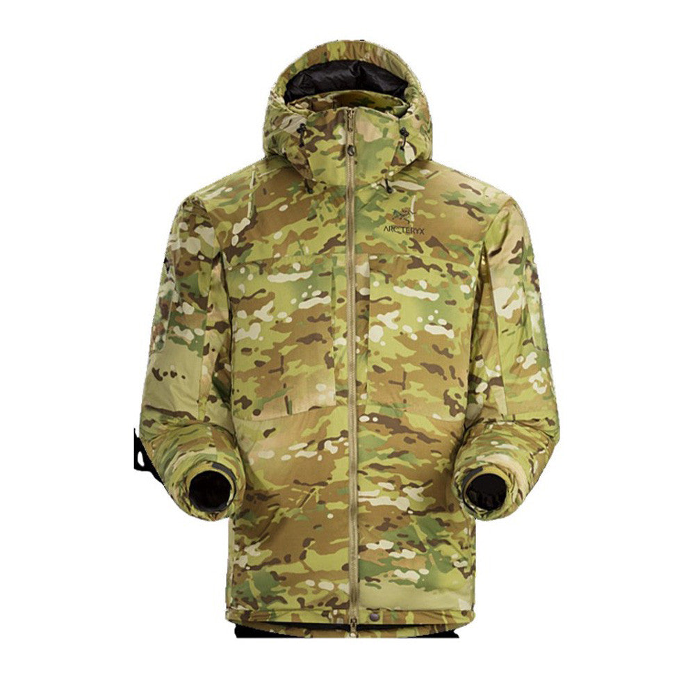 Arcteryx Men's Winter Camouflage Fit Zipper Windproof Hooded Solid Color Long Sleeve Coat Puffer Down Jacket Ngvp #7693