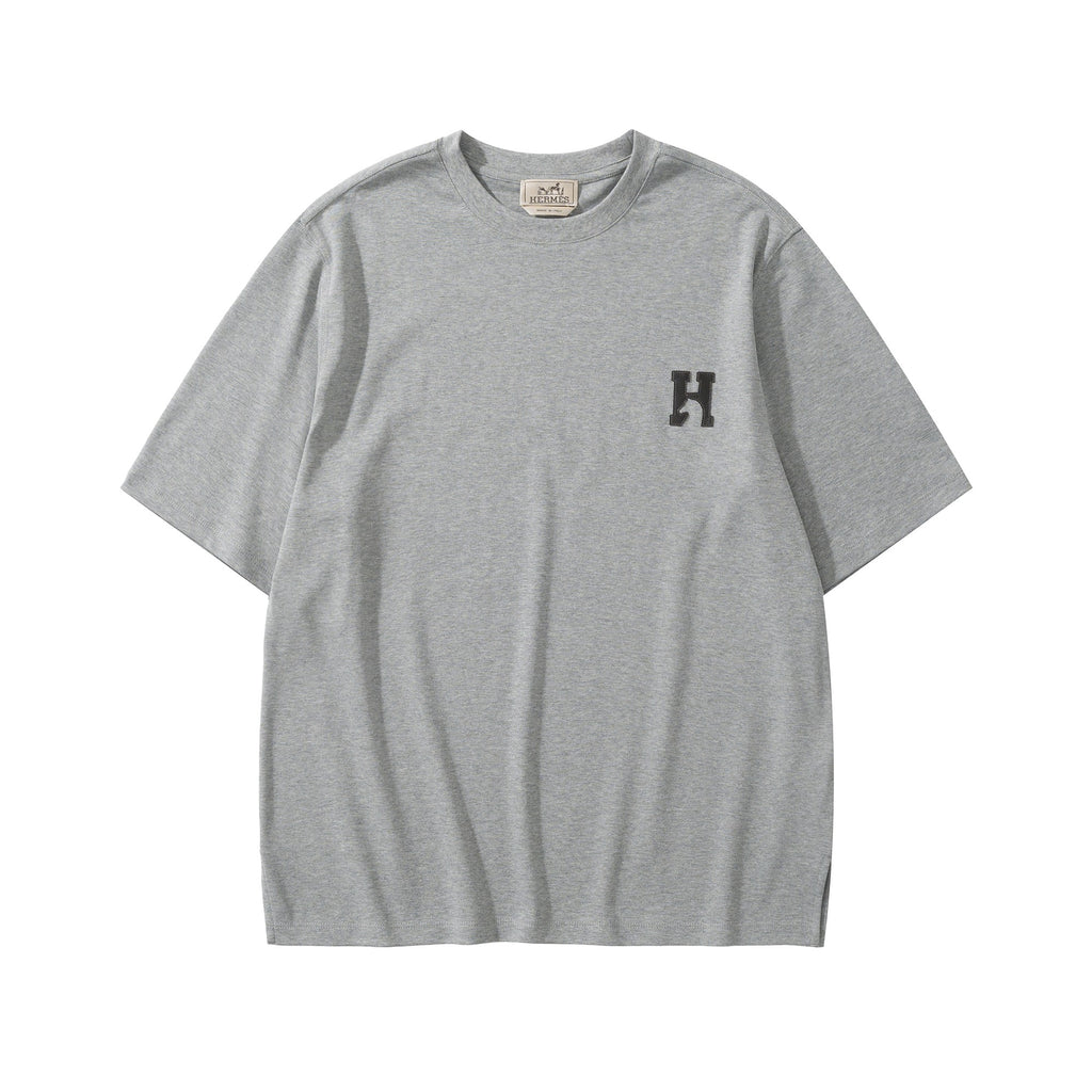 Hermès H Cheval T-shirt with Leather Detail #375796