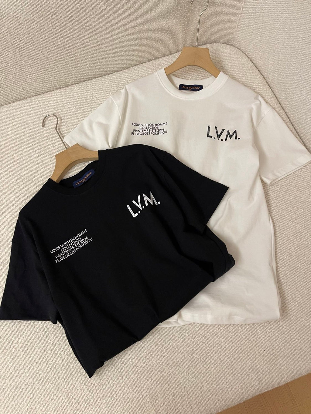Louis Vuitton Men's Summer Solid Color Fashion Casual Round Neck Letter Print Short Sleeve T-Shirt #78315