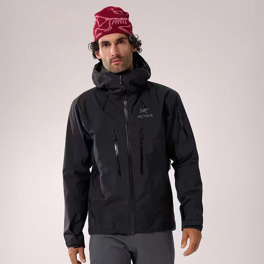 Arcteryx Autumn And Winter Solid Color Zipper Waterproof Windproof Long-Sleeved Hooded Jacket #73669