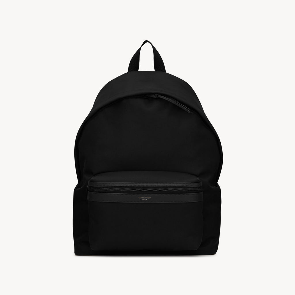 CITY Saint Laurent Embroidered Letter Fabric Leather Panel Backpack Schoolbag Bag Bags #76462