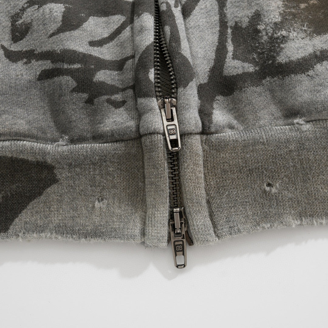 Balenciaga Skater Zip Up Hoodie Medium Fit Baggy Sweatpants Ngvp #6481