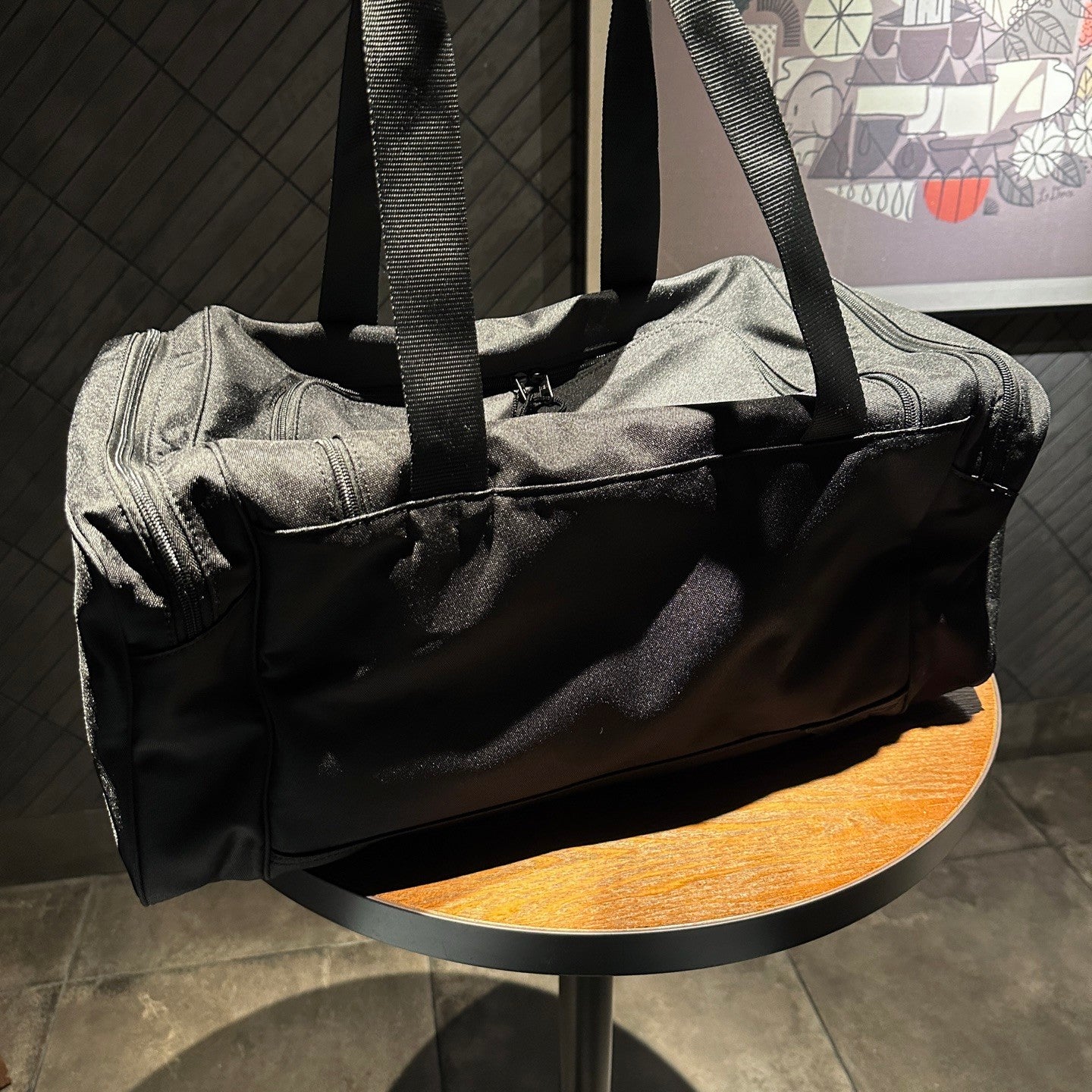 Balenciaga Men's Black Letter Logo Zipper Closure Polyester Backpack Shoulder Bag Tote Bags #75667