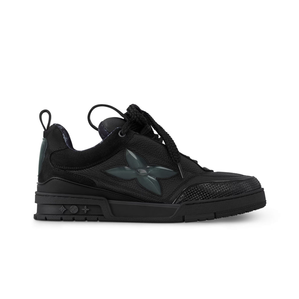 Louis Vuitton LV Skate Sneaker Men's Solid Color Calfskin Round Toe Low Top Lace Up Casual Board Shoes #76697