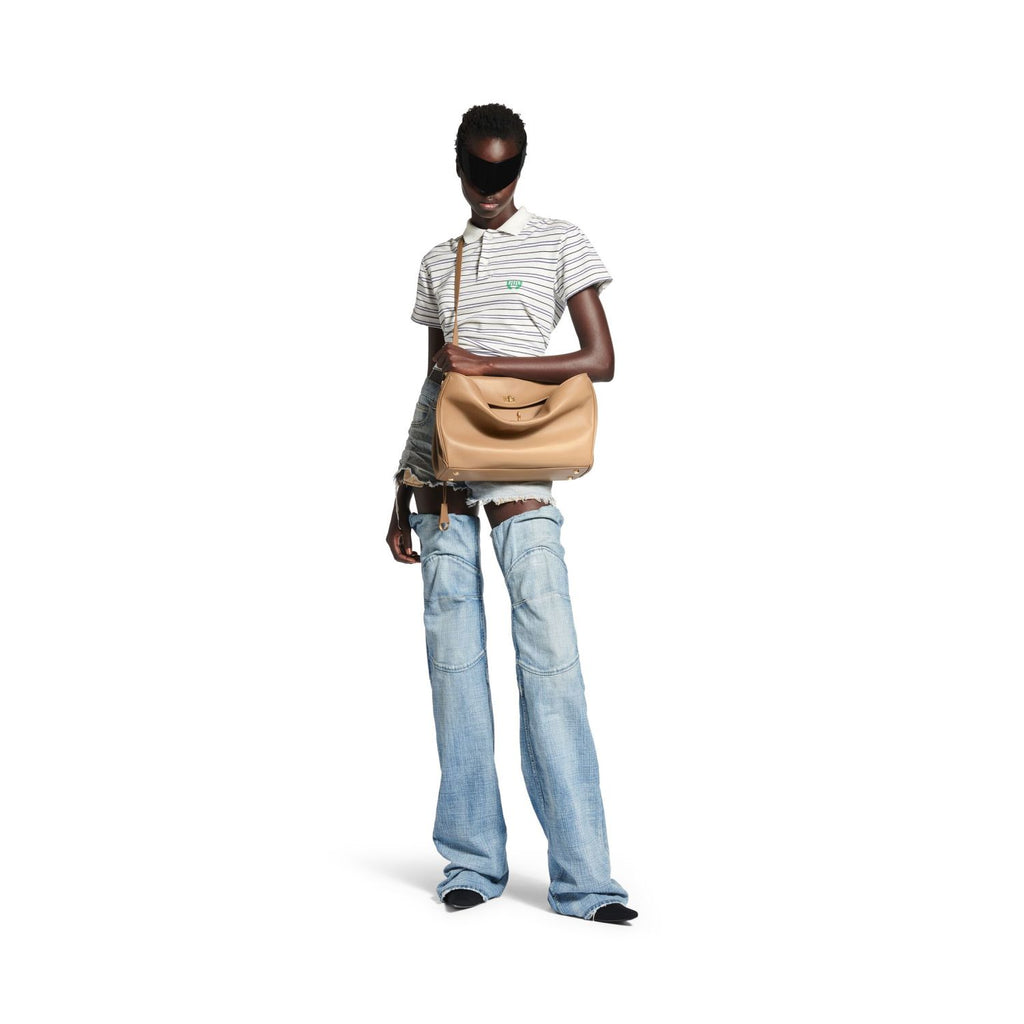Balenciaga Women's Fashion Rodeo Medium Handbag Casual Pure Color Cowhide Leather Shoulder Crossbody Bags Bags 7897722AA4U1000 Ngvp #9916