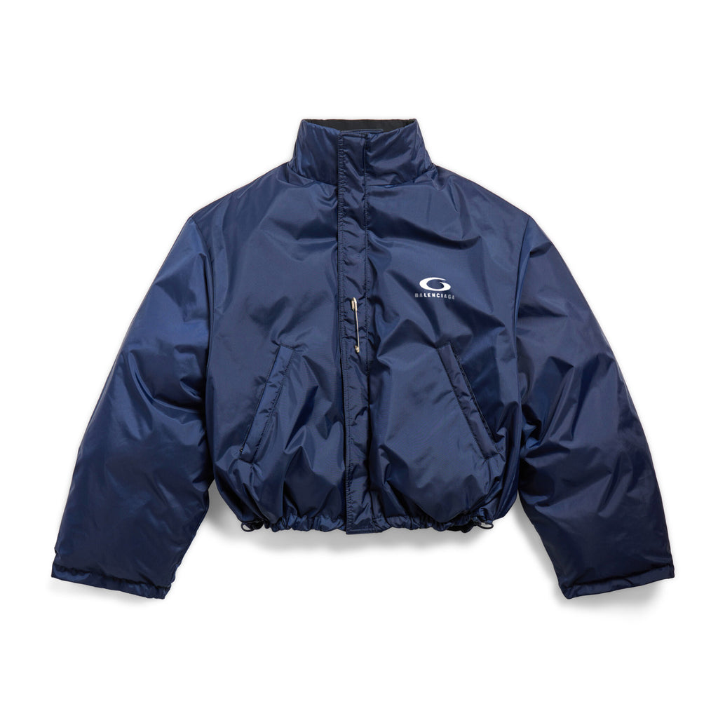 Balenciaga Women's Autumn and Winter Solid Color Reversible Letter Logo Pattern Printed Long Sleeve Puffer Down Jacket #73839
