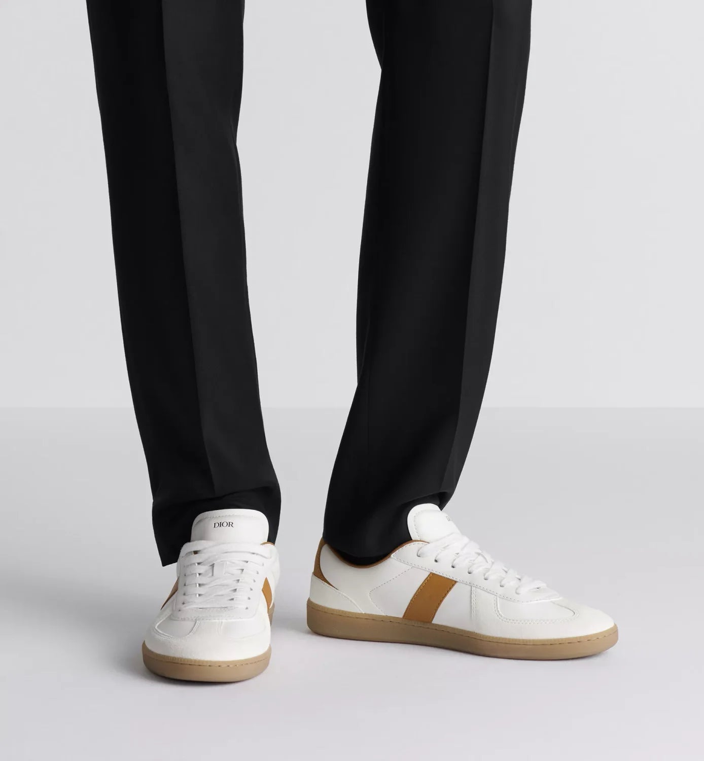 DIOR B01 Matchpoint Sneaker Black and White Smooth Calfskin with Gray Suede Calfskin #386986