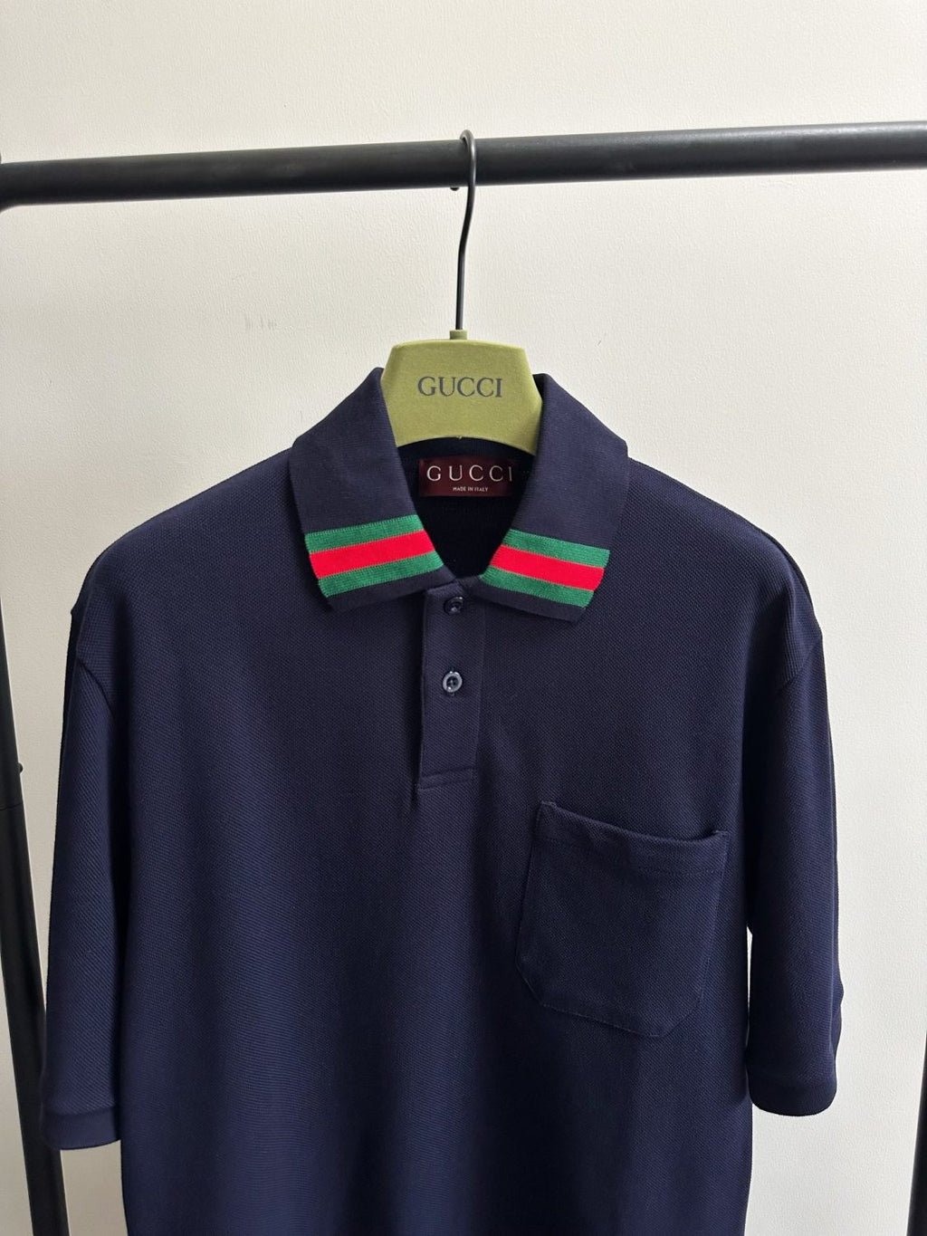 Gucci Men's Summer Solid Color Cotton Short Sleeve With Mesh Fit Casual Polo Shirt #71461