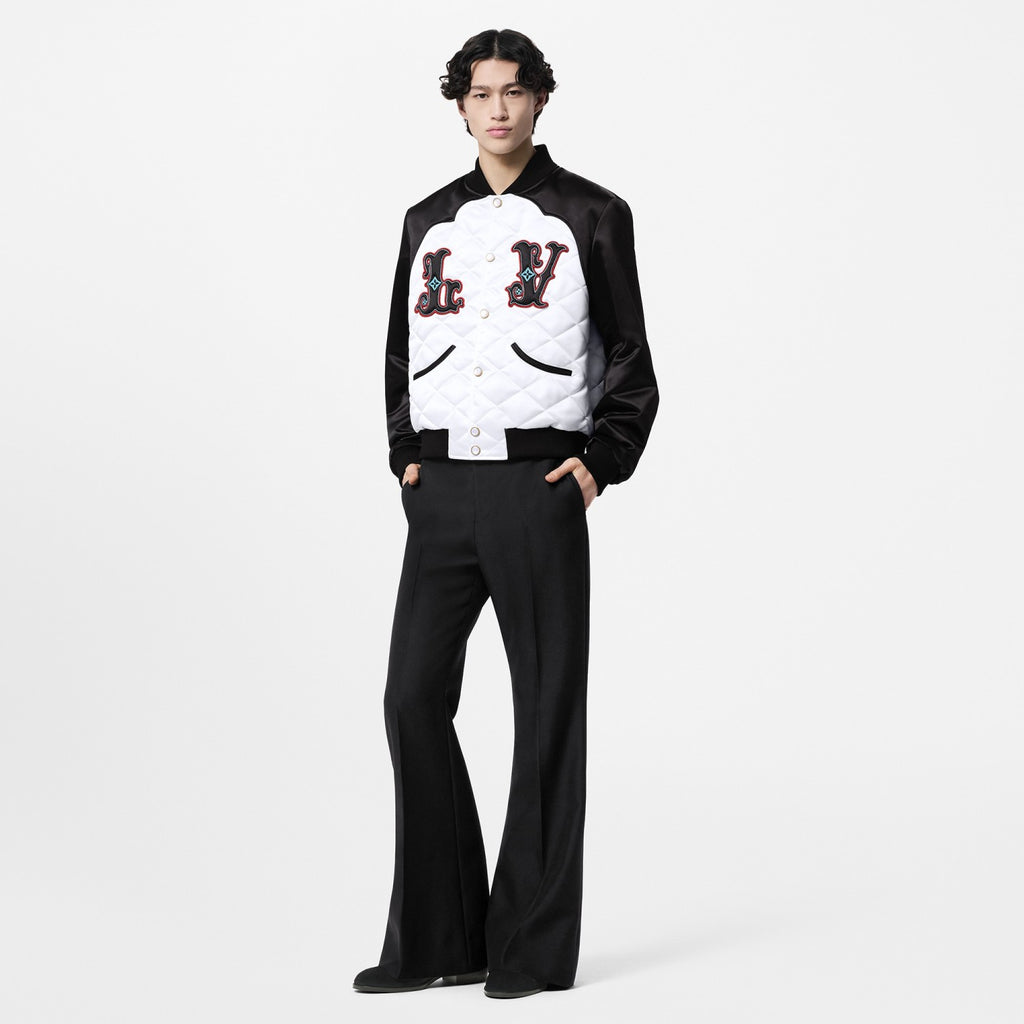 Louis Vuitton Men's Autumn and Winter Color Blocking Letter Logo Embroidery Single Breasted Pilot Long Sleeve Jacket #73238
