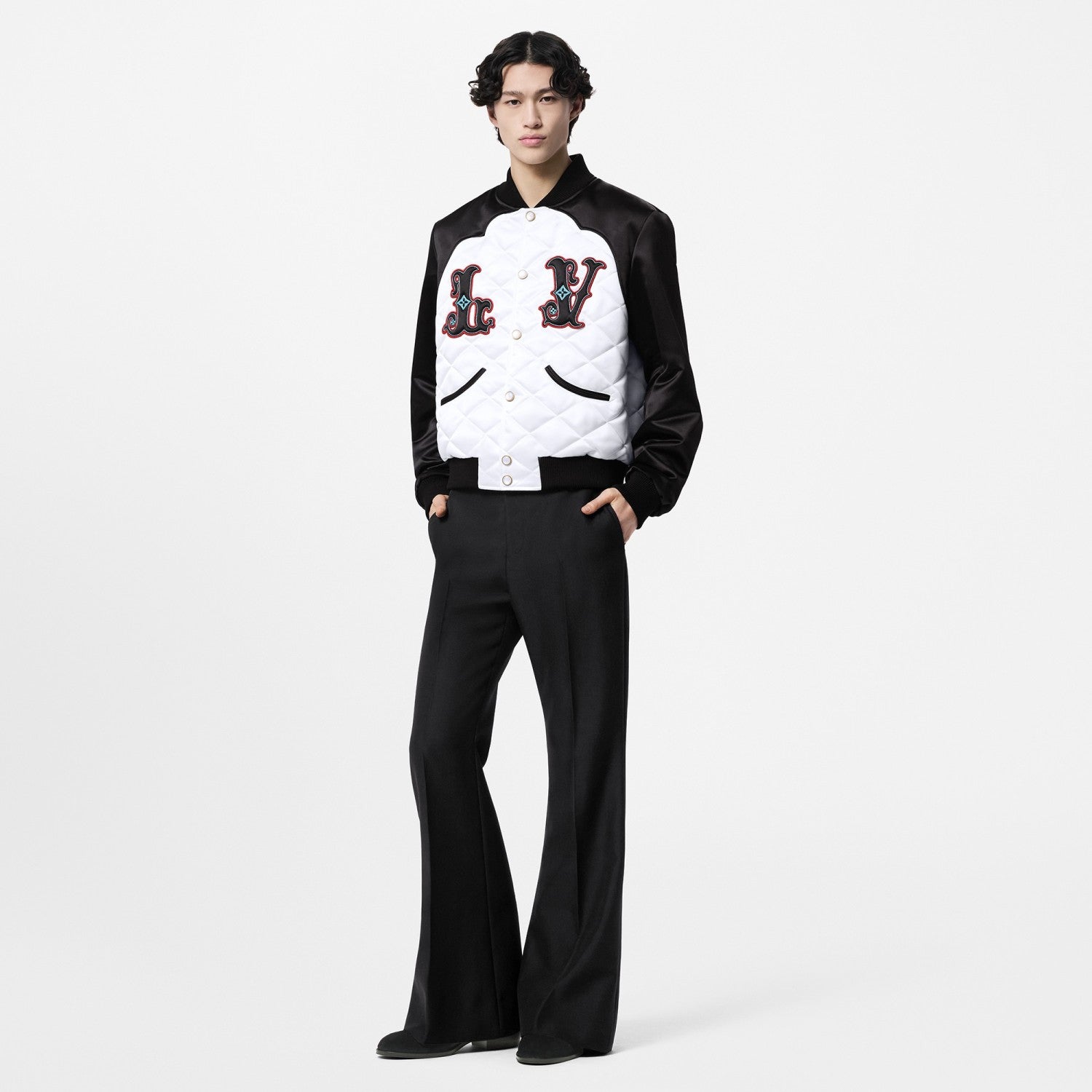 Louis Vuitton Men's Autumn and Winter Color Blocking Letter Logo Embroidery Single Breasted Pilot Long Sleeve Jacket #73238