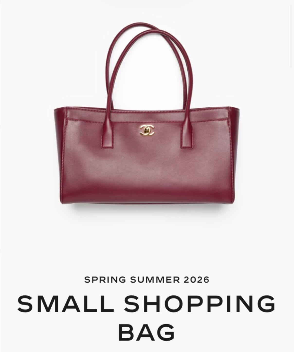 Chanel 2026 Spring/Summer Small Shopping Bag Red Leather Clutch Stylish Elegant Spacious Tote Bag Bags #196870