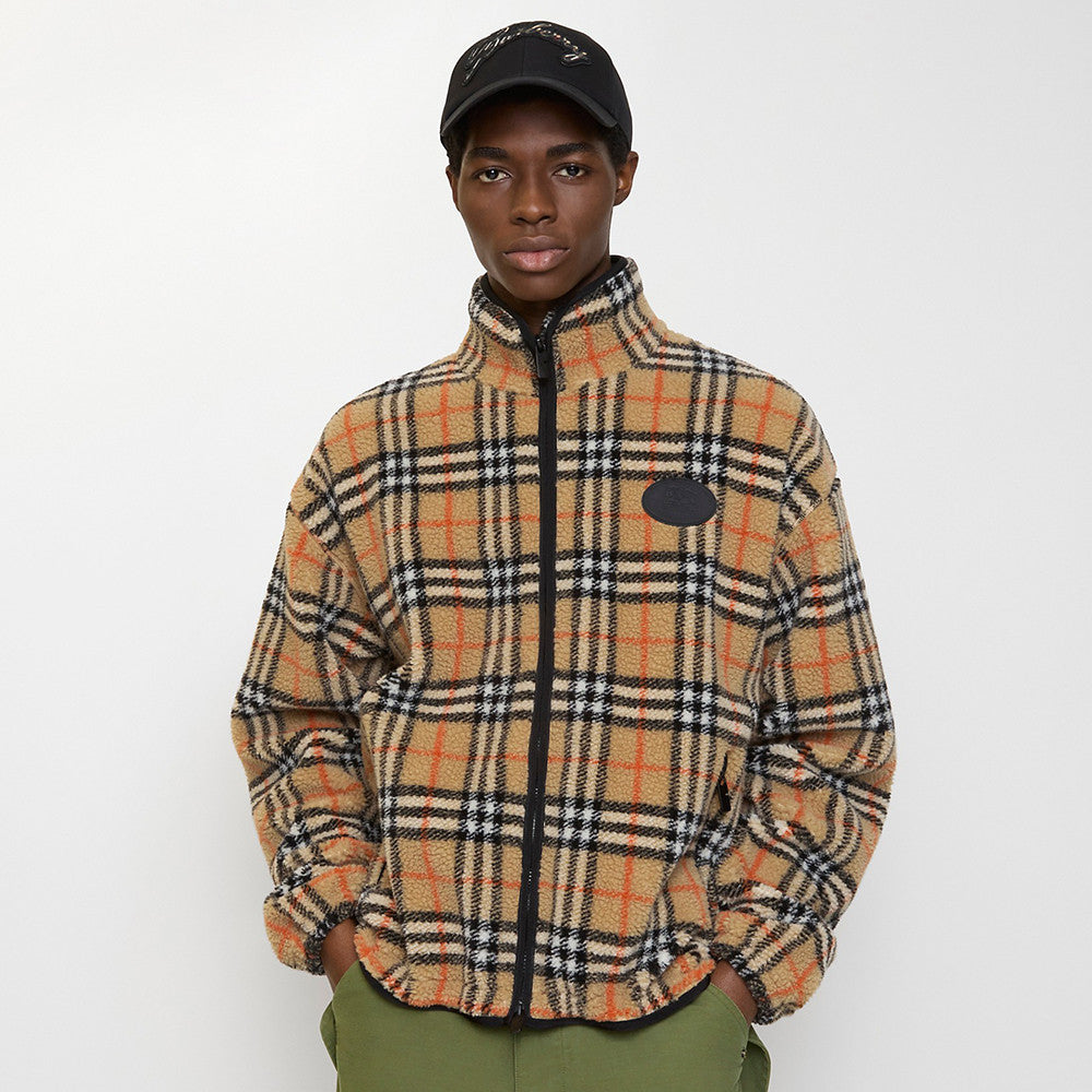 Burberry Check Wool Cashmere Blend Fleece #336391