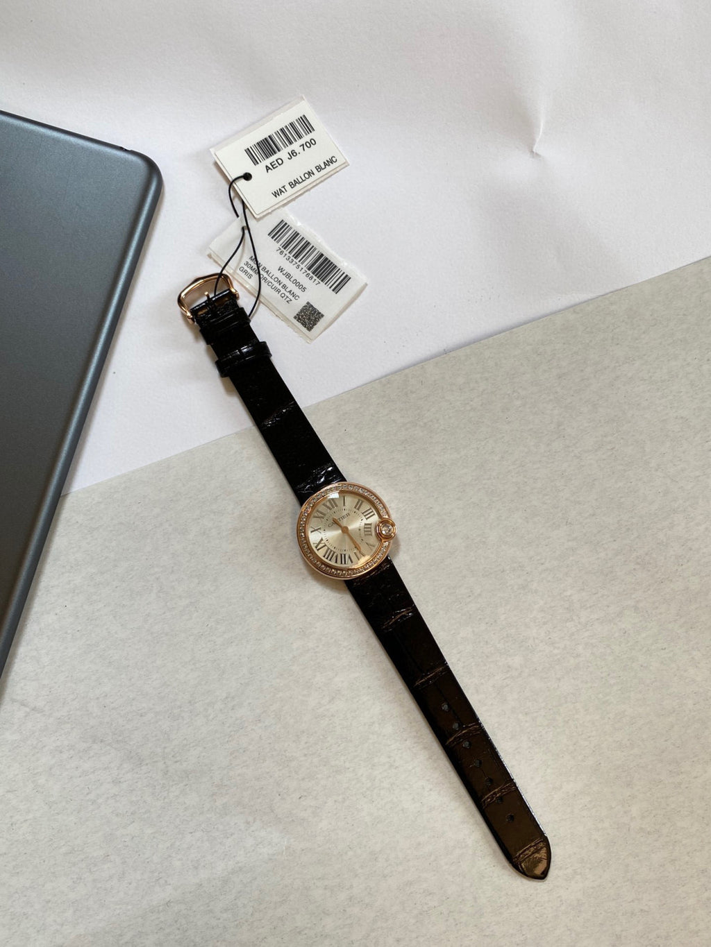 Cartier Black Strap Decorative Watch #21921