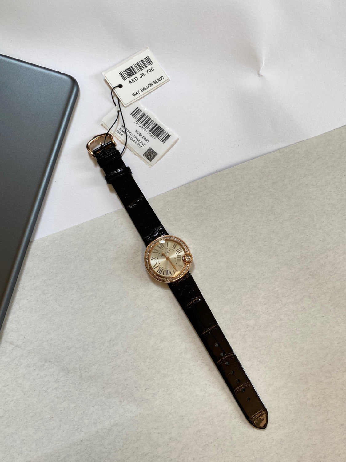 Cartier Black Strap Decorative Watch #21921