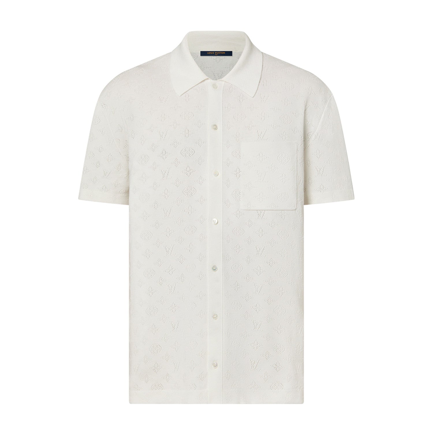 Louis Vuitton Men's Summer Orange Skeleton Letter Printed Single Breasted Short Sleeve Shirt #75627