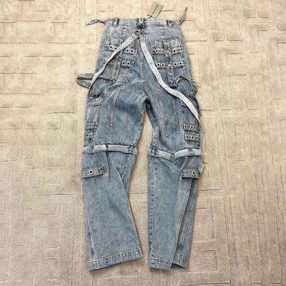 Balenciaga Multi-Pocket Zipper Jeans Pants #53995
