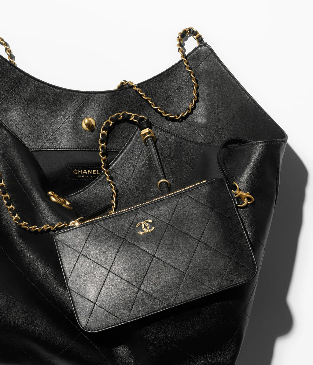Chanel Women's MAXI Shopper Pure Color Metallic Accessories Checkered Cowhide Large Tote Bag Bags AS5463-B20565-94305 #81284