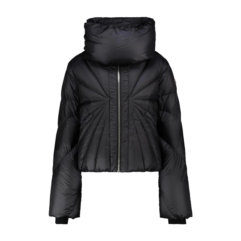 Rick Owens X Moncler Men's Women's Autumn And Winter Dark Ray Down Jacket Neck Collar Padded Down Jacket High Street Trend Zipper Jacket Ngvp #2495