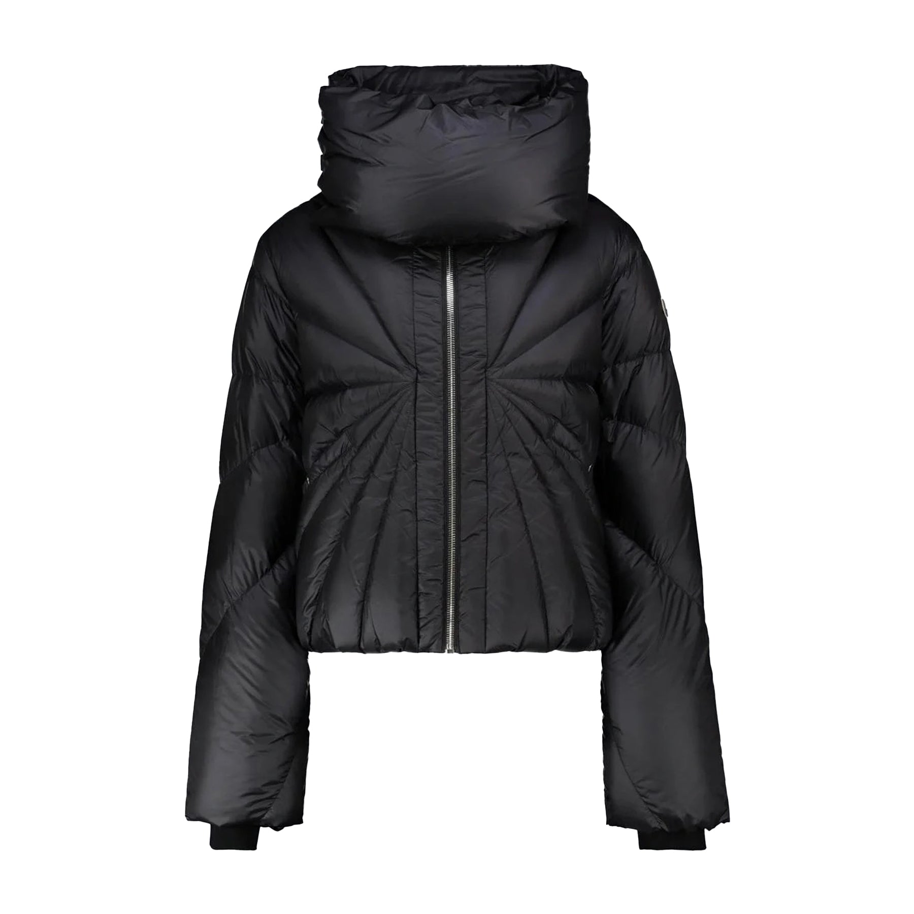 Rick Owens X Moncler Men's Women's Autumn And Winter Dark Ray Down Jacket Neck Collar Padded Down Jacket High Street Trend Zipper Jacket Ngvp #2495