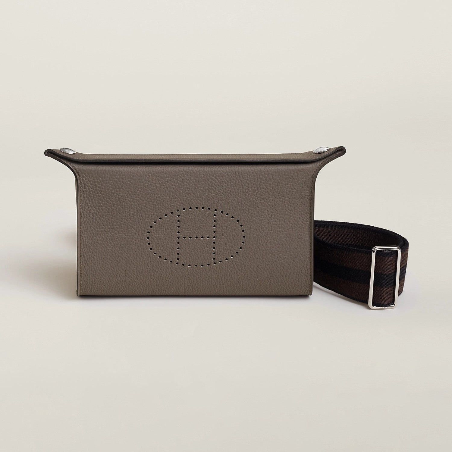 Hermès Videpoches Men's and Women's Fashion Classic Solid Color Leather Adjustable Canvas Strap Shoulder Bag Crossbody Bag Messenger Bag Bags H084283CKAC #78918