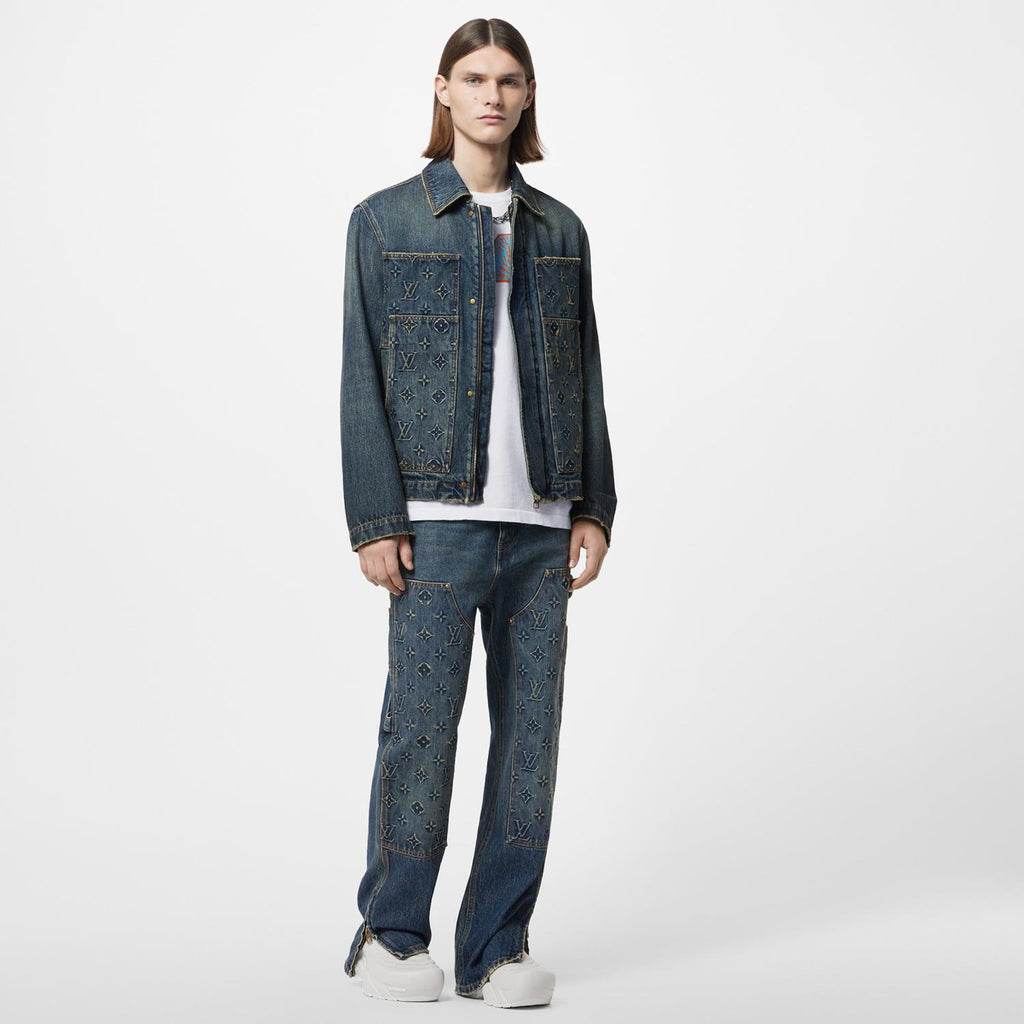 Louis Vuitton Workwear Denim Jacket Carpenter Pants Spring Autumn Long Sleeved Coat And Set #96337
