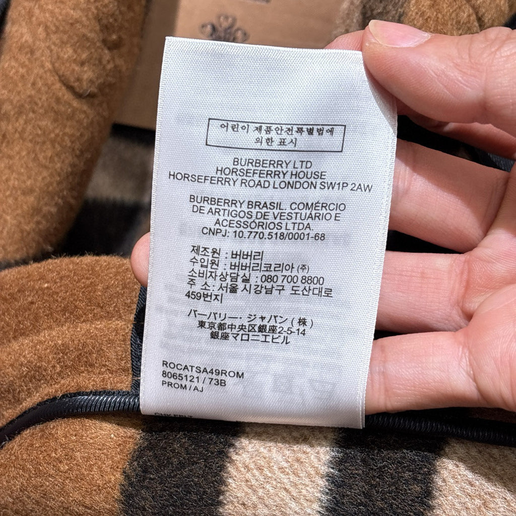 Burberry Men's And Women's Fall/Winter Fashion Casual Hooded Plaid Horn Button Long Coat Trench Jacket #79428