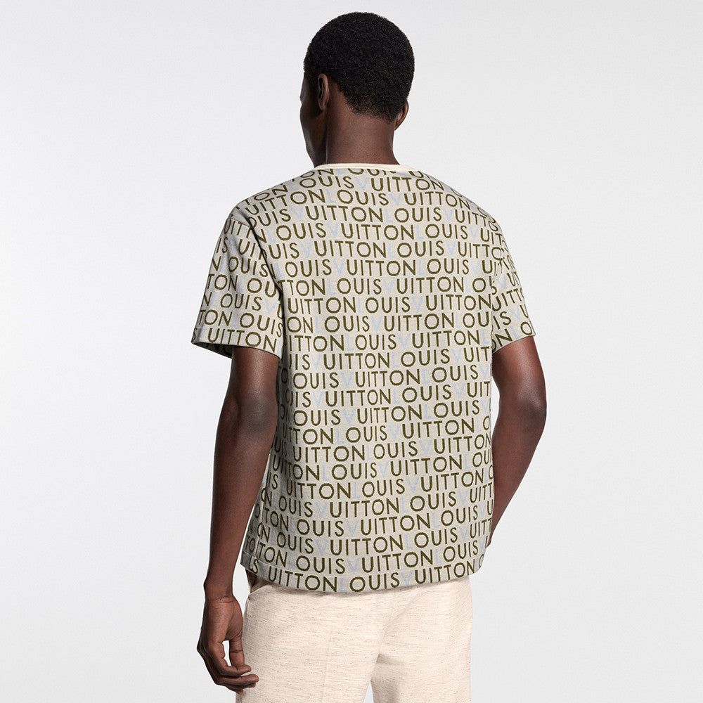 LOUIS VUITTON Jacquard Signature Short-Sleeved Crewneck #377408