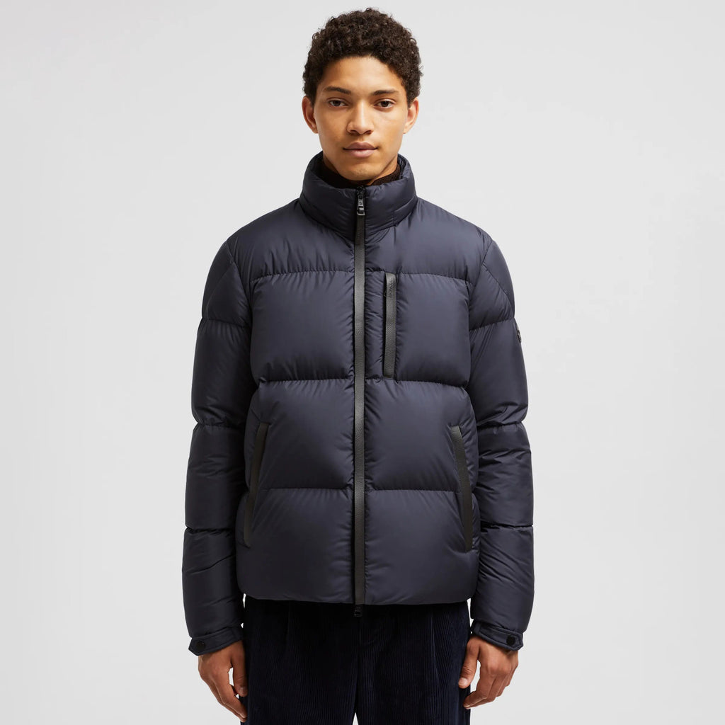 Moncler Men's Autumn and Winter Solid Color Standing Collar Zipper Long Sleeve Puffer Down Jacket #73584