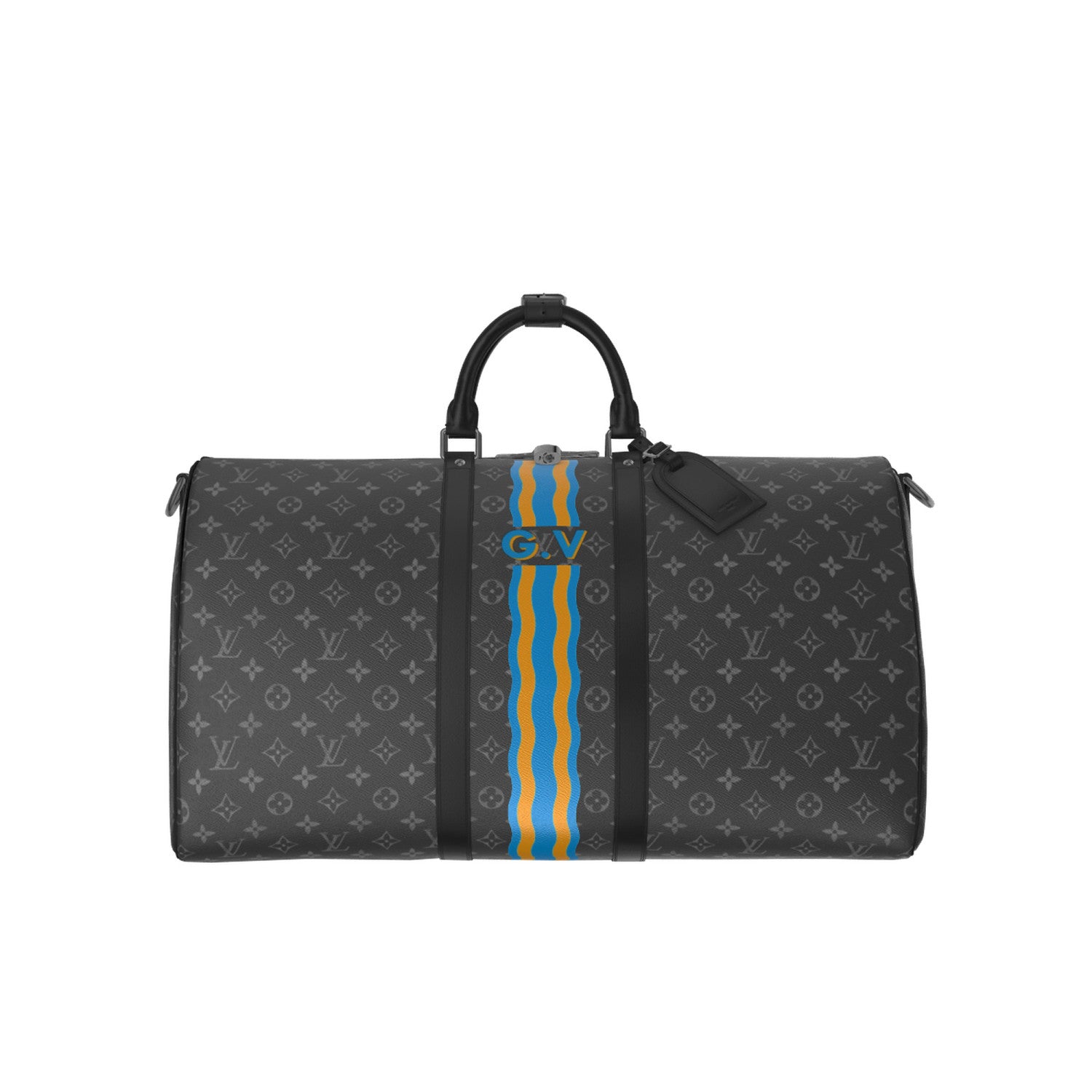 Louis Vuitton Keepall Bandoulière 55 Men's Solid Color Letter Print Removable Adjustable Shoulder Strap Leather And Canvas Handbag Shoulder Bag Bags #77243