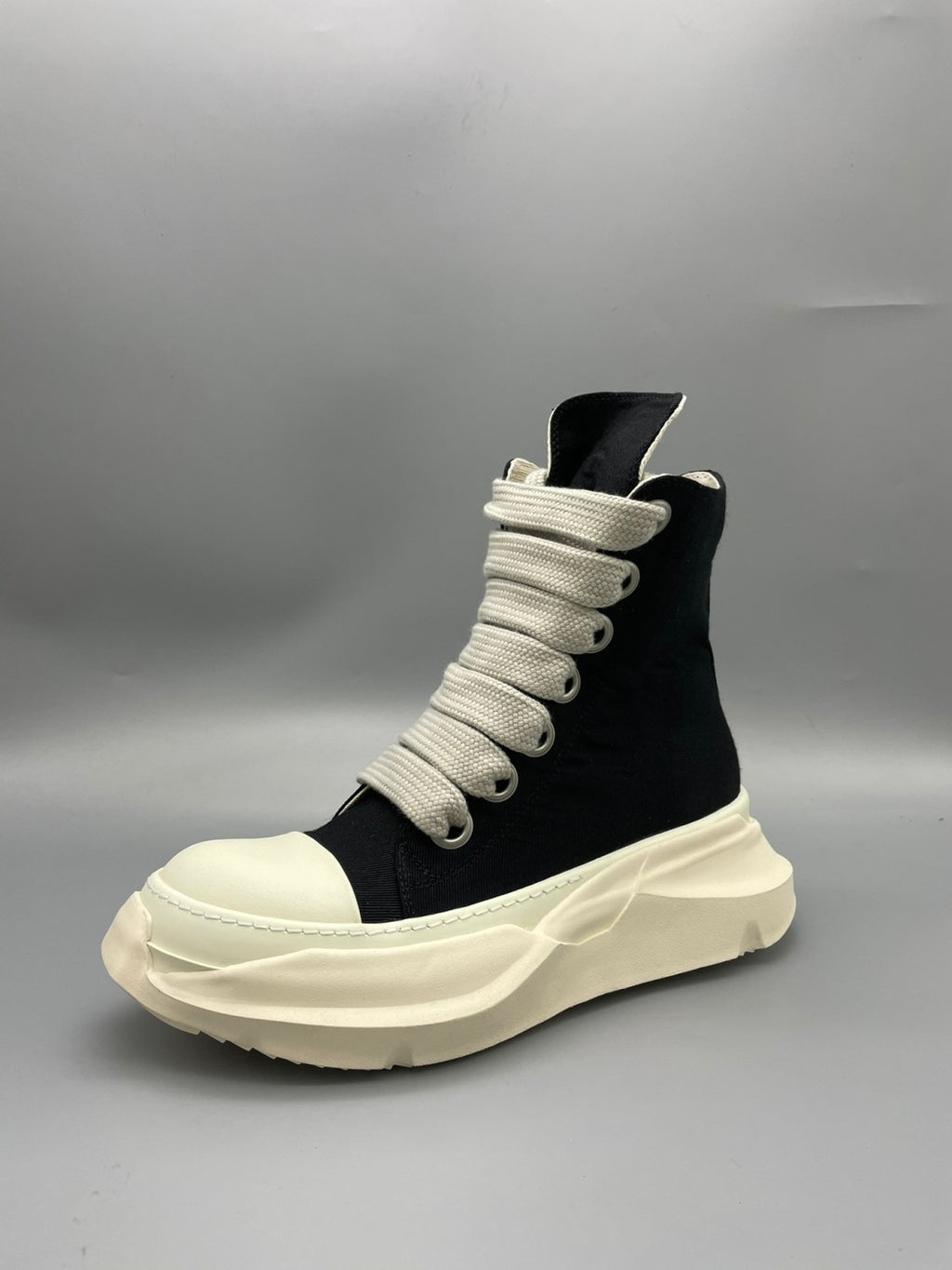 Rick Owens Drkshdw Men's Thick Lace High Top Shoes Heightened Thick Bottom Board Shoes Sports Casual Canvas Shoes Boots  #81379