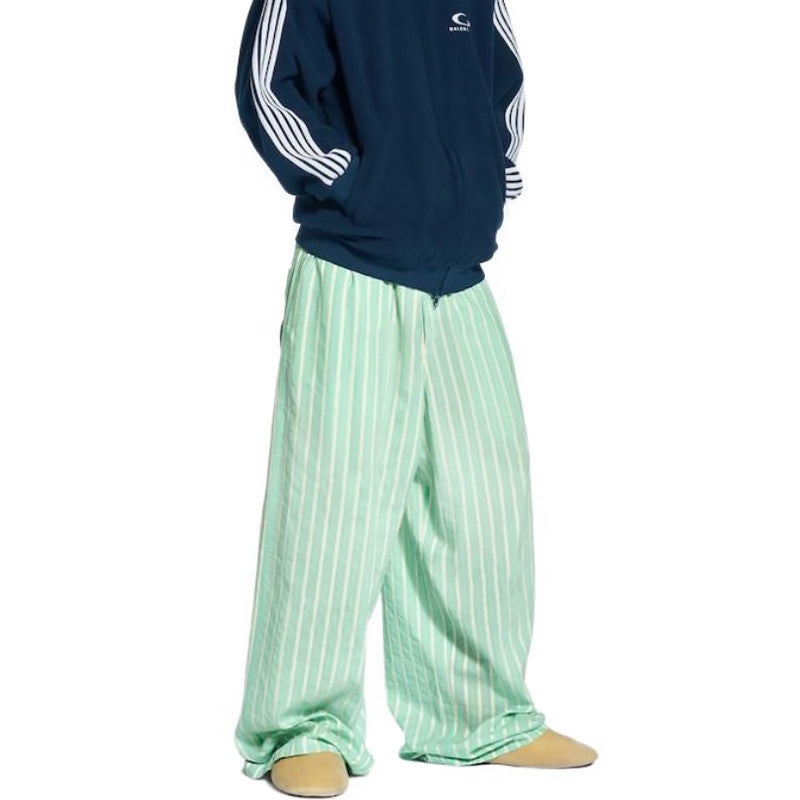 Balenciaga Men's & Women's Striped Elastic Waist Cotton Solid Color Loose-Fit Pajama Pants All-Season Casual Long Pants Ngvp #2346