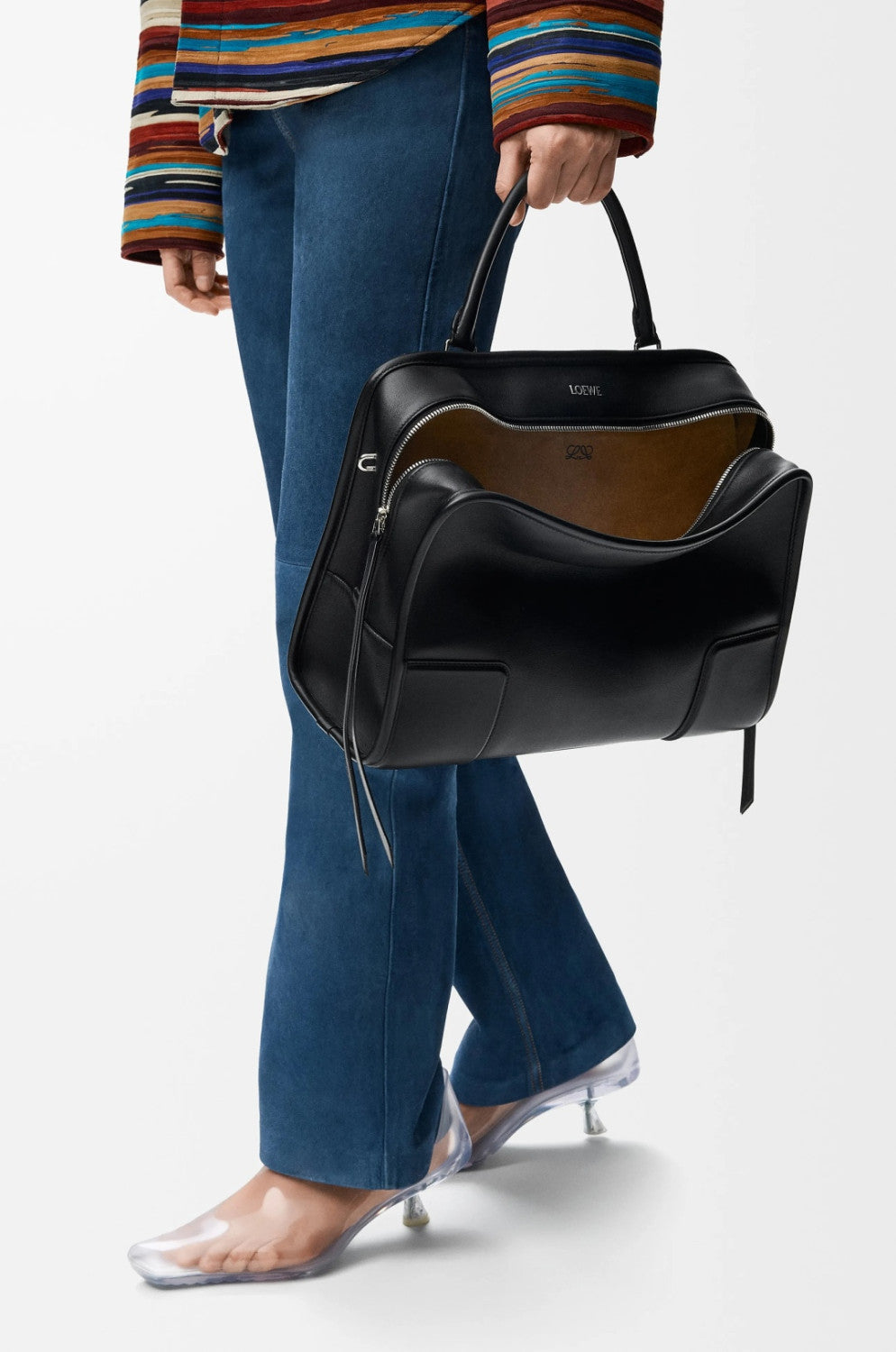 Loewe Small Amazona Handbag Shoulder Bag Crossbody Bag Minimalist Two-tone Suede Handbag Small Square Bag A039as0x02 #82973A