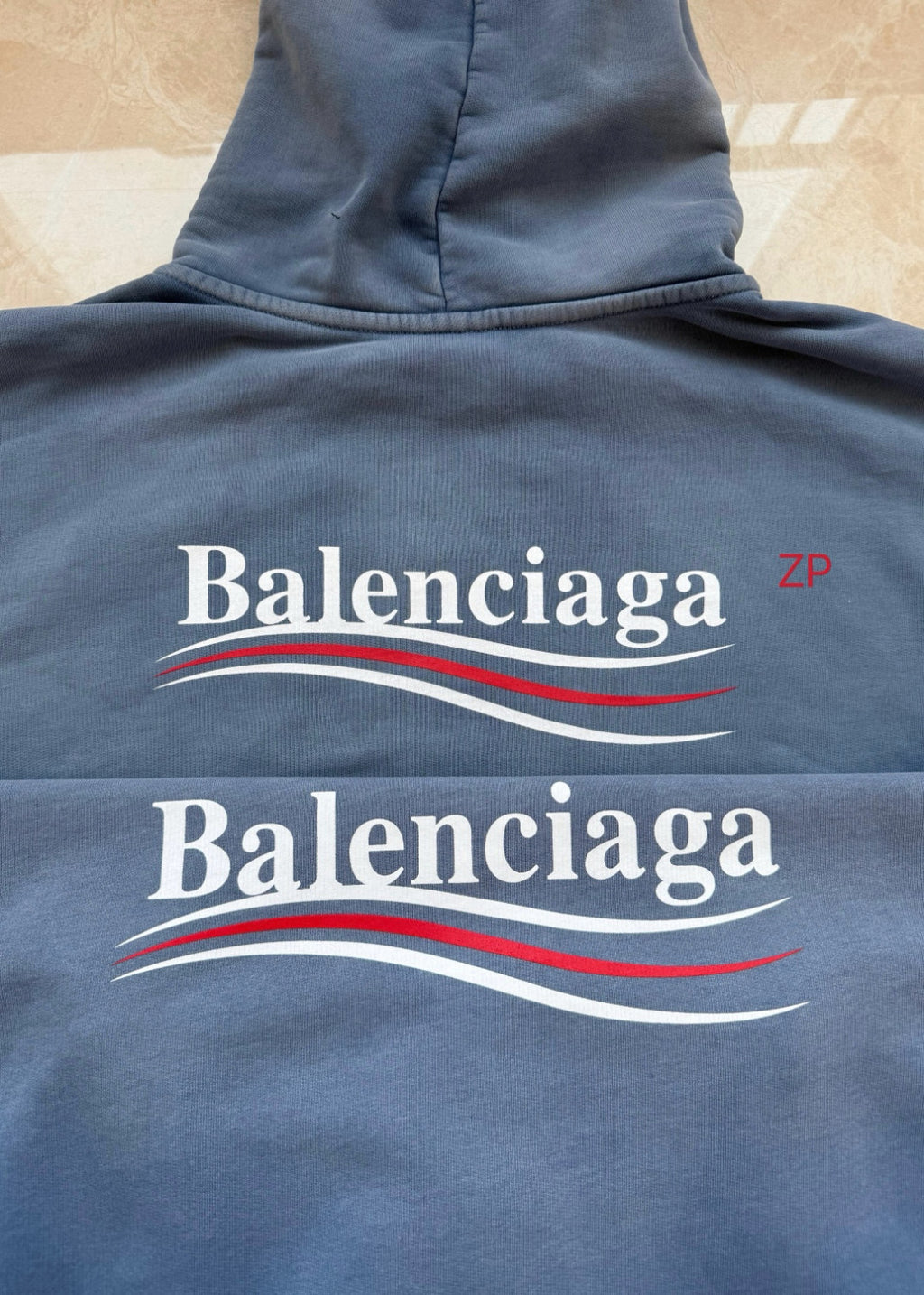 Balenciaga Men's Spring And Autumn Solid Color Washed Gradient Cotton Pullover Fitted Hooded Sweatshirt #71921