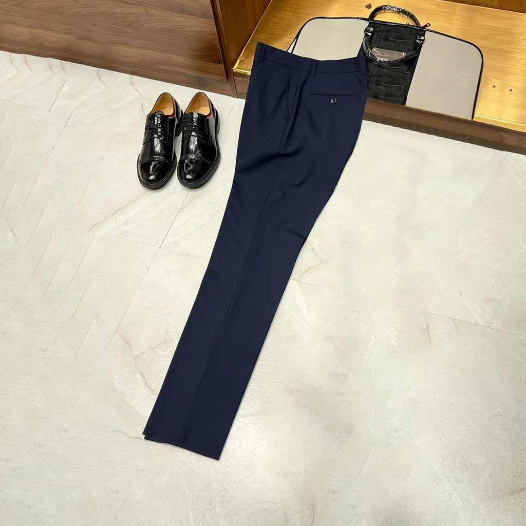 Loro Piana Men's Spring And Autumn Gentleman Bamboo Fiber Wool Suit Jacket Fashion Temperament Lapel Single-breasted Jacket Suit Pants Suit Set Ngvp #8887