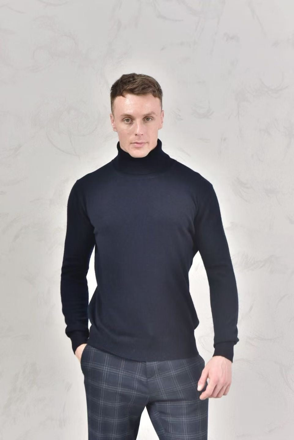 Loro Piana Dolcevita Men's High Neck Sweater Fall And Winter Knitted Fashion Trend Of Comfortable Long-sleeved Casual Knit Pullover Sweater Ngvp #2225