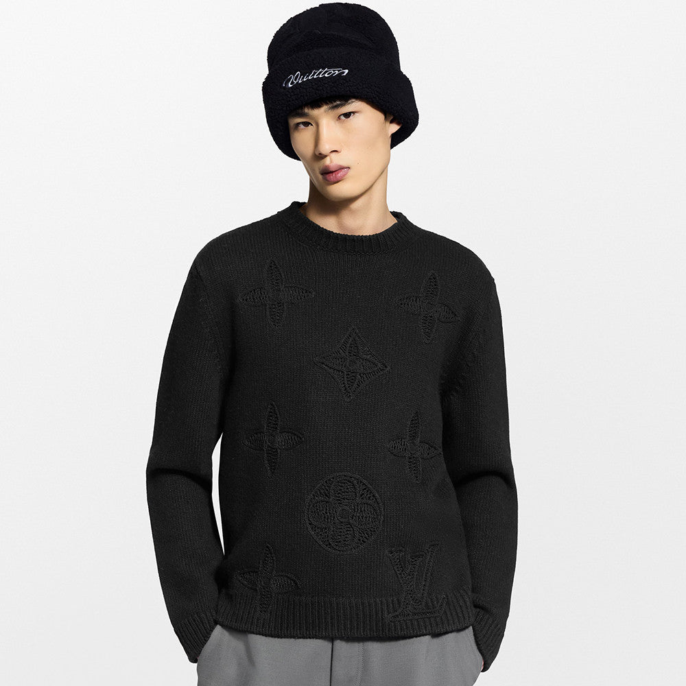 Louis Vuitton Men's Embellished Knitted Crewneck 1AJBWY #334453