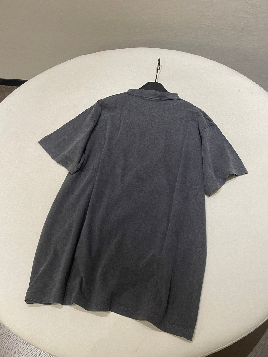 Balenciaga Men's Summer Logo Printed Faded Solid Color Round Neck Pullover Oversized Getaria Short Sleeve T-shirt Ngvp #9937