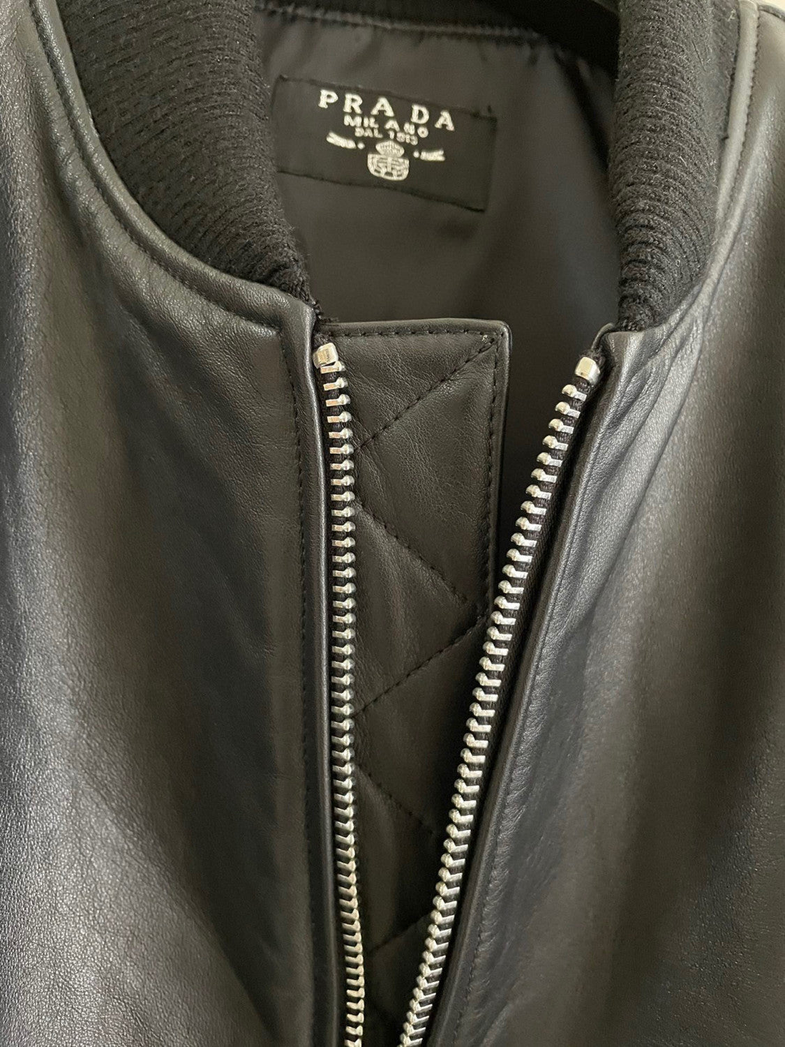 Prada Baseball Jacket Jacket Leather Jacket #21967