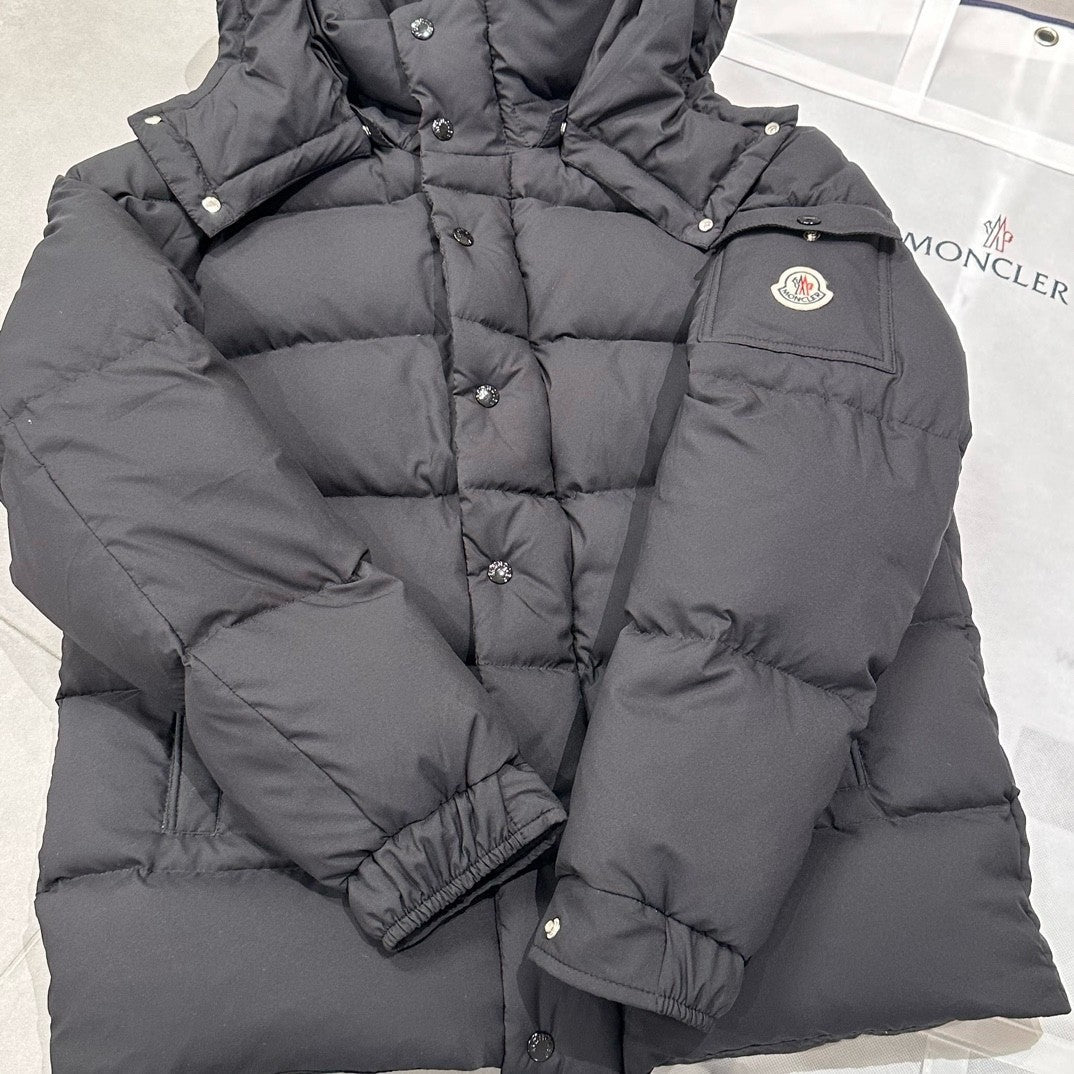 Moncler Men's Winter Solid Color Hooded Zipper Long Sleeve Puffer Down Jacket #73863