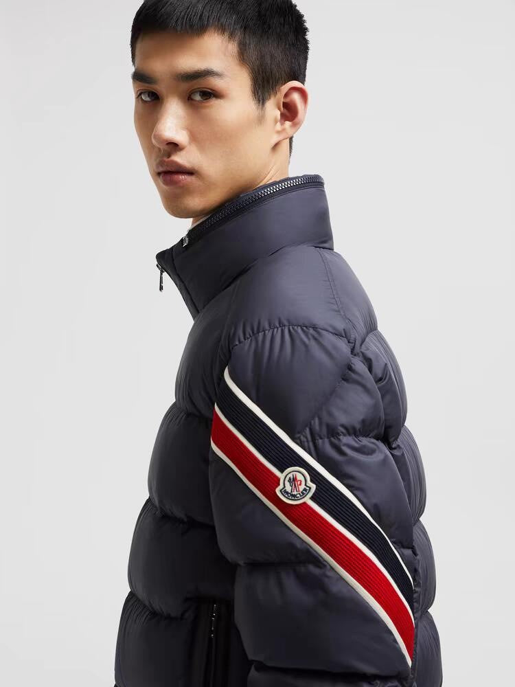 Moncler Arm Three Color Webbing Stand Collar Down Jacket Goose Down Windproof Waterproof Warm And Wear Resistant #332484
