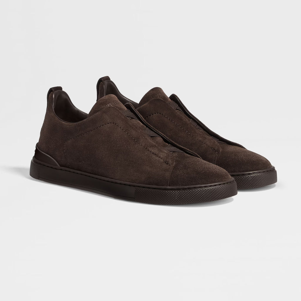 Ermenegildo Zegna Triple Stitchâ„?Men's Fall/Winter Fashion Luxury Casual Flat Low-Top Suede Loafers Shoes #79421