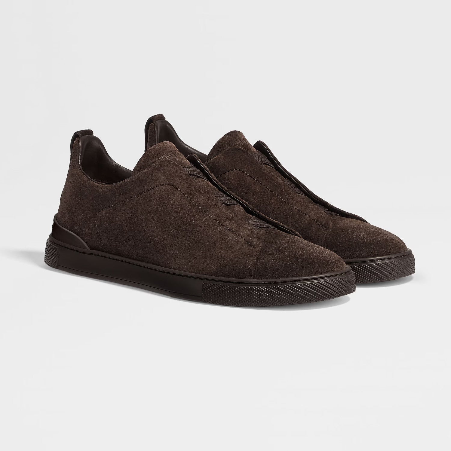 Ermenegildo Zegna Triple Stitchâ„?Men's Fall/Winter Fashion Luxury Casual Flat Low-Top Suede Loafers Shoes #79421