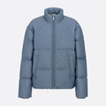 Dior Men's Fall And Winter Blue Dark Logo Print Lapel Single Breasted Long Sleeved Puffer Down Jacket #74511