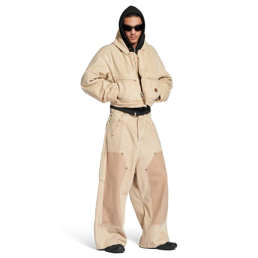 Balenciaga Men's Cropped Hooded Workwear Jacket #375601