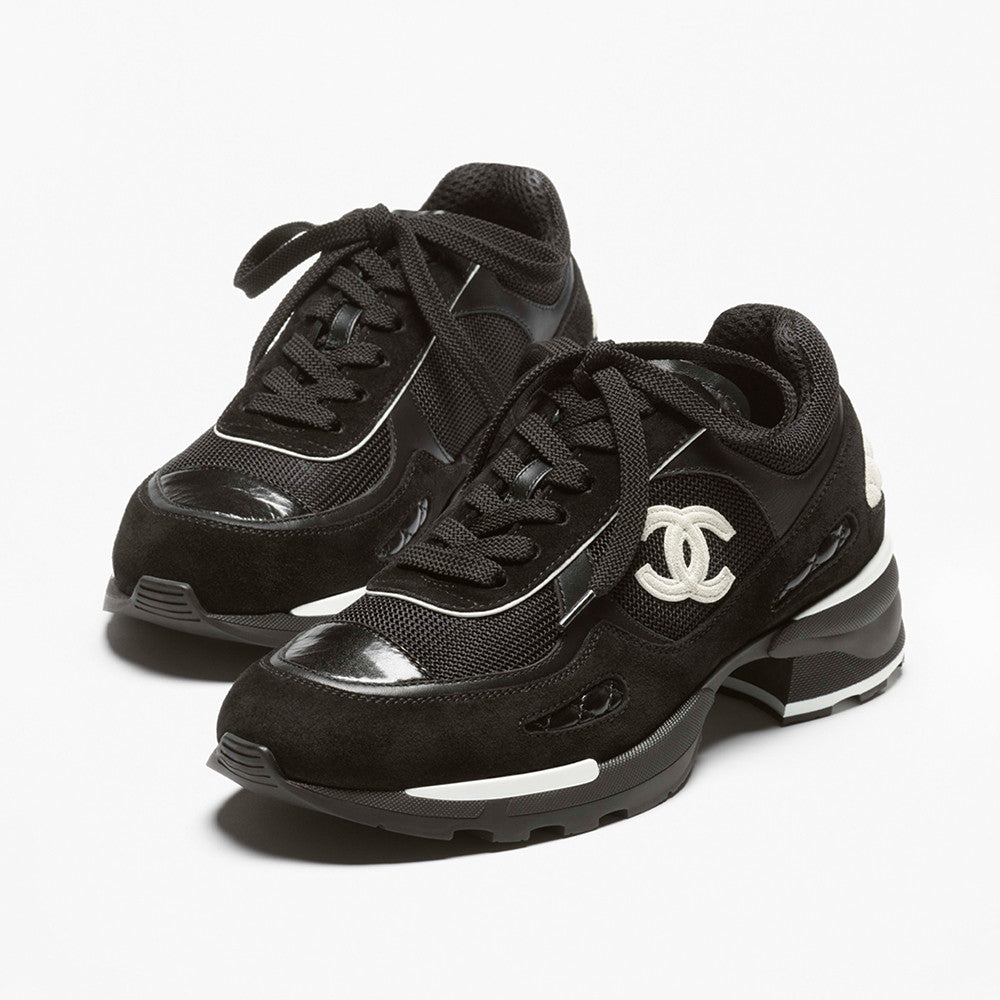 Chanel Sneakers Mixed Fibers Suede Calfskin Calfskin #335038