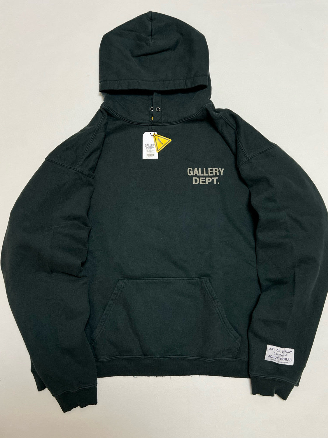 Gallery Dept. Men's And Women's  Spring/fall Fashion Casual Retro Hooded Pullover Long Sleeve Logo Sweatshirt With Letter Print Fleece Lining Sweatshirt  #79267