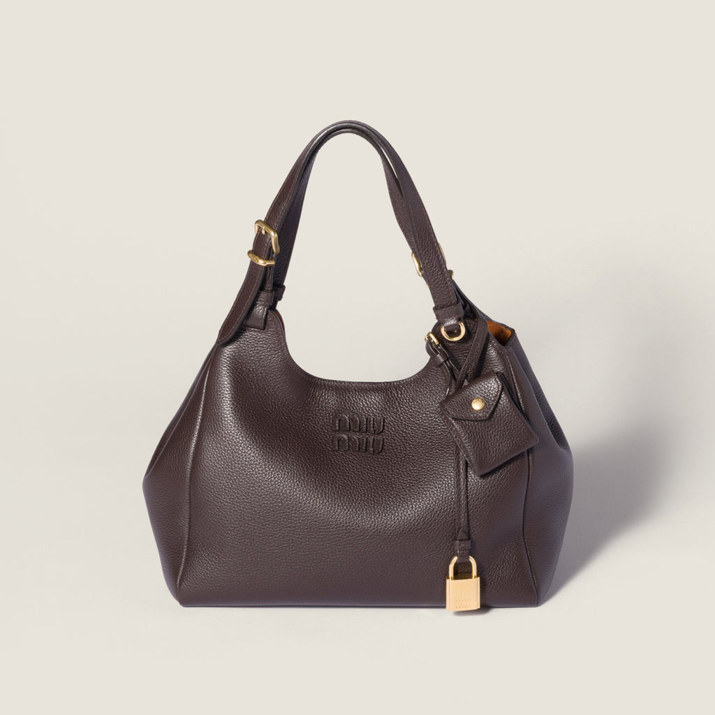 MiuMiu Women's Fashion Classic Solid Color Grain Leather Logo Handbag Shoulder Bag Bags 5BA304_2IFL_F0ZKS #79515