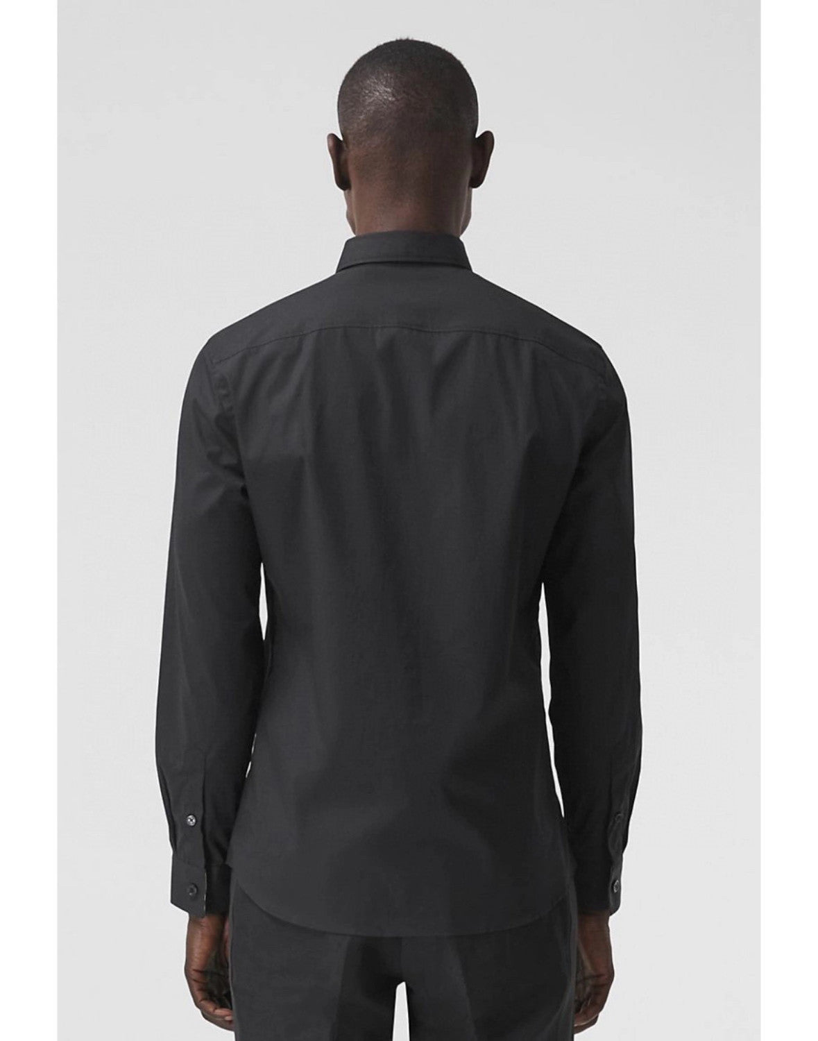 Burberry Men's Spring Summer Slim Fit Tailored Embroidered Logo Check Long Sleeve Shirt #99373